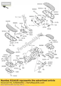 kawasaki 921610770 amortiguador, estribo vn1700c9f - Lado inferior