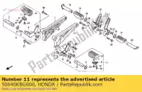 50640KBG000, Honda, step assy., l main honda cb twofifty  f cbx cb250 250 , Nowy