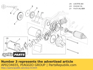 aprilia AP0234655 idle gear z=24 - Bottom side