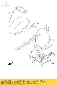 Suzuki D83161008B tornillo - Lado inferior