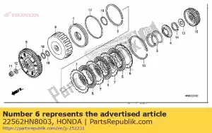 honda 22562HN8003 plaque, embrayage (12) (2,0 mm) - La partie au fond