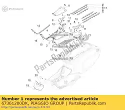 Here you can order the fu? Raumabdeckung from Piaggio Group, with part number 67361200DK: