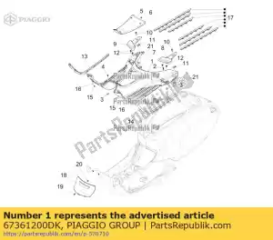 Piaggio Group 67361200DK fu?raumabdeckung - Bottom side