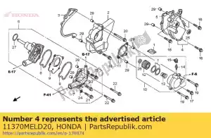 Honda 11370MELD20 comp. de cobertura, mudança - Lado inferior