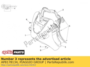 aprilia AP8178134 protection de l'eau - La partie au fond