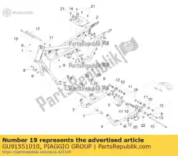 Qui puoi ordinare distanziatore di gomma da Piaggio Group , con numero parte GU91551010: