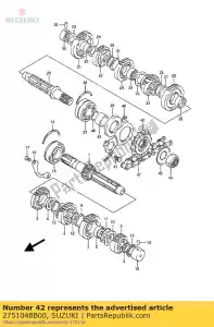 Suzuki 2751048B00 sprocket comp - La partie au fond