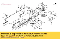 Here you can order the clamper b,rr brk from Honda, with part number 43157MZ0000: