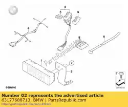 Here you can order the bracket left from BMW, with part number 63177688713: