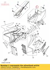 yamaha 1SS2171010 montagem da tampa lateral 1 - Lado inferior