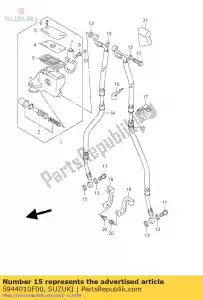 suzuki 5944010F00 comp. mangueira, frente - Lado inferior