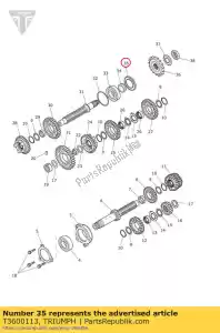 triumph T3600113 seal, oil62x35x6 - Bottom side