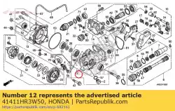 Aqui você pode pedir o case sub assy., fr. Engrenagem em Honda , com o número da peça 41411HR3W50: