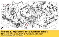 Tutaj możesz zamówić podzespó? Spraw., fr. Bieg od Honda , z numerem części 41411HR3W50: