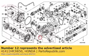 honda 41411HR3W50 case sub assy., fr. engrenagem - Lado inferior