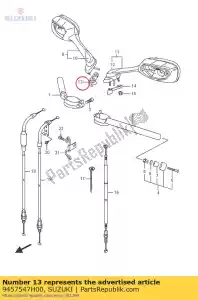 Suzuki 9457547H00 kussen, achter vi - Onderkant