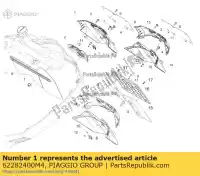 62282400M4, Piaggio Group, proteção traseira     , Novo