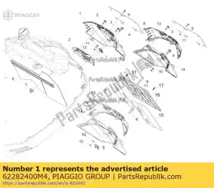Piaggio Group 62282400M4 proteção traseira - Lado inferior