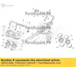 Qui puoi ordinare tubo di depressione da Piaggio Group , con numero parte 2B001484: