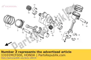 honda 13101MCF000 piston, fr.(std.) - Bottom side