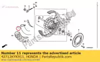 42712KYK911, Honda, nessuna descrizione disponibile honda  crf 110 2014 2018 2019 2020, Nuovo