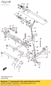 suzuki 2538117K00 p?yta, krzywka zmiany biegów - Dół