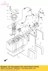 Ici, vous pouvez commander le amortisseur, couvercle latéral auprès de Yamaha , avec le numéro de pièce 5B4F41450000: