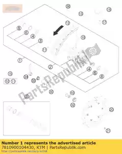 ktm 7810900104430 roda dianteira 1,6x21 'sd12 preta - Lado inferior