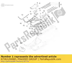 Here you can order the painted footrest from Piaggio Group, with part number 67361200ND: