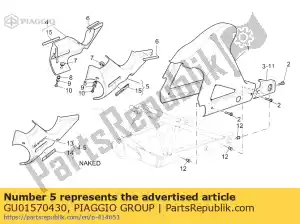 Piaggio Group GU01570430 lh painel do corpo em branco - Lado inferior