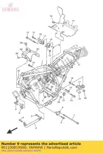 yamaha 901100819900 boulon, tête à six pans creux (3gm) - La partie au fond