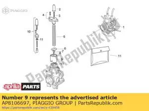 Piaggio Group AP8106697 gasklep 40 - Onderkant