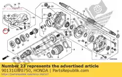 Aqui você pode pedir o parafuso, flange, 8x20 em Honda , com o número da peça 90131GW0750: