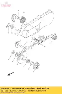 yamaha 5STE55122100 pignon fou - La partie au fond