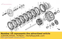 Tutaj możesz zamówić dr?? Ek, popychacz sprz? G? A od Honda , z numerem części 22850KZ4A90: