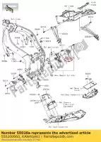 550200860, Kawasaki, bewaker, hiel, rechts kawasaki zx6r ninja r zx 6r abs zx636 636 se 600 , Nieuw