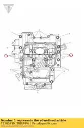 Aqui você pode pedir o parafuso hhf m8 x 105 slv em Triumph , com o número da peça T3202430: