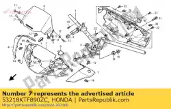 Ici, vous pouvez commander le garnir, l. Couvercle de poignée auprès de Honda , avec le numéro de pièce 53218KTF890ZC: