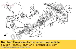 Honda 53218KTF890ZC enfeite, l. tampa da alça - Lado inferior