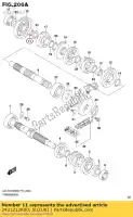 2431212K00, Suzuki, tuleja, 1. bieg nap?dzany suzuki gsxr150rfx gsxr150rf gsxs125mlx gsxs125ml gsxr125xa gsxs125xa gsxr125a 150 125 , Nowy