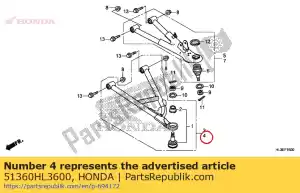 honda 51360HL3600 armsteun., l. vr. lager - Onderkant