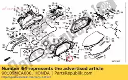 Aqui você pode pedir o parafuso, especial, 6mm em Honda , com o número da peça 90109MCA000:
