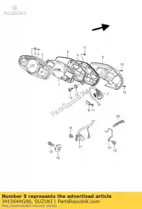 Suzuki 3415644G00 capa, velocímetro - Lado inferior