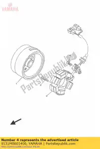 yamaha 9131M0601400 parafuso - Lado inferior