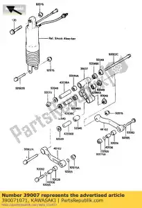 Kawasaki 390071071 arm-susp, uni trak - Onderkant