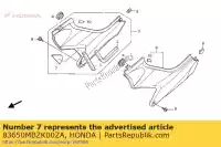 83650MBZK00ZA, Honda, sheet, side cover *type1 honda cb hornet f s f2 cbr  rr cbf n na sa cb600f 600 , New