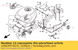 Aqui você pode pedir o alavanca, torneira de combustível em Honda , com o número da peça 16963MT4670: