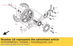 Aqui você pode pedir o rolamento, esfera radial, 6204 em Honda , com o número da peça 91052MBR003: