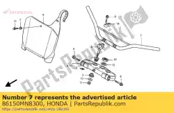 Aqui você pode pedir o emblema, marca de asa em Honda , com o número da peça 86150MN8300: