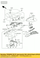 53065001617K, Kawasaki, pokrycie siedzenia, czarne kawasaki zx10r ninja e  zx 10r 1000 , Nowy